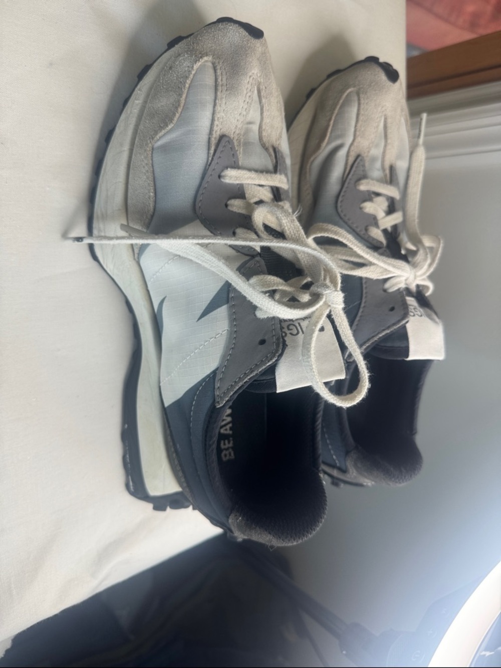 Mens shoes-New Balance 327 in Team Away Grey